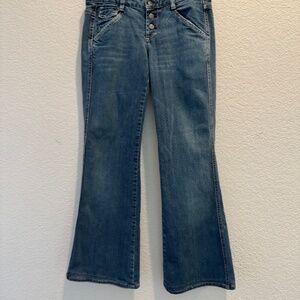 Joie Button-Fly Low Rise Denim Jeans